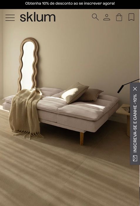 Sofá cama sklum amarelo