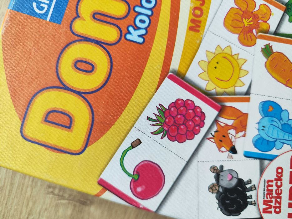 Domino Granna tekturowe Kolory układanka edukacyjna