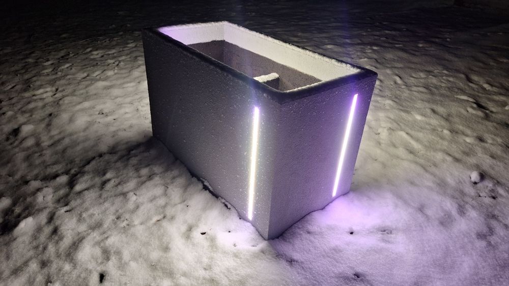 Termo donice ogrodowe tarasowe oświetlenie LED Donica-Termo Doniczka