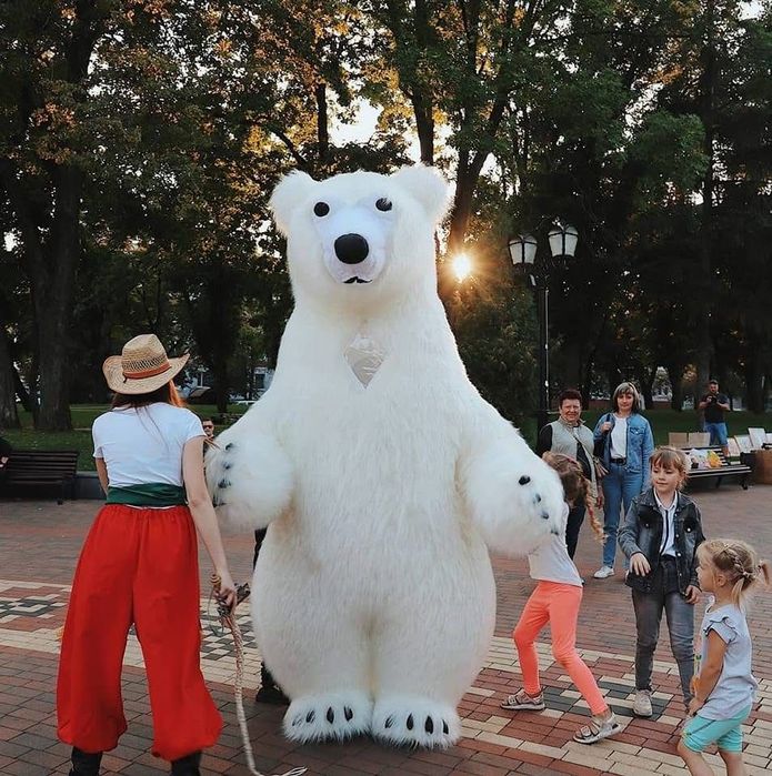 Білий ведмедик , аніматори , привітання, ведмідь.Белый мишки , медведь