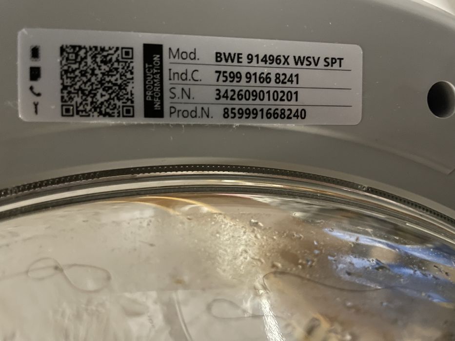 Máquina de Lavar Roupa Indesit Bwe 91496X wsv spt(9 kg - 1400 rpm - Branco)
