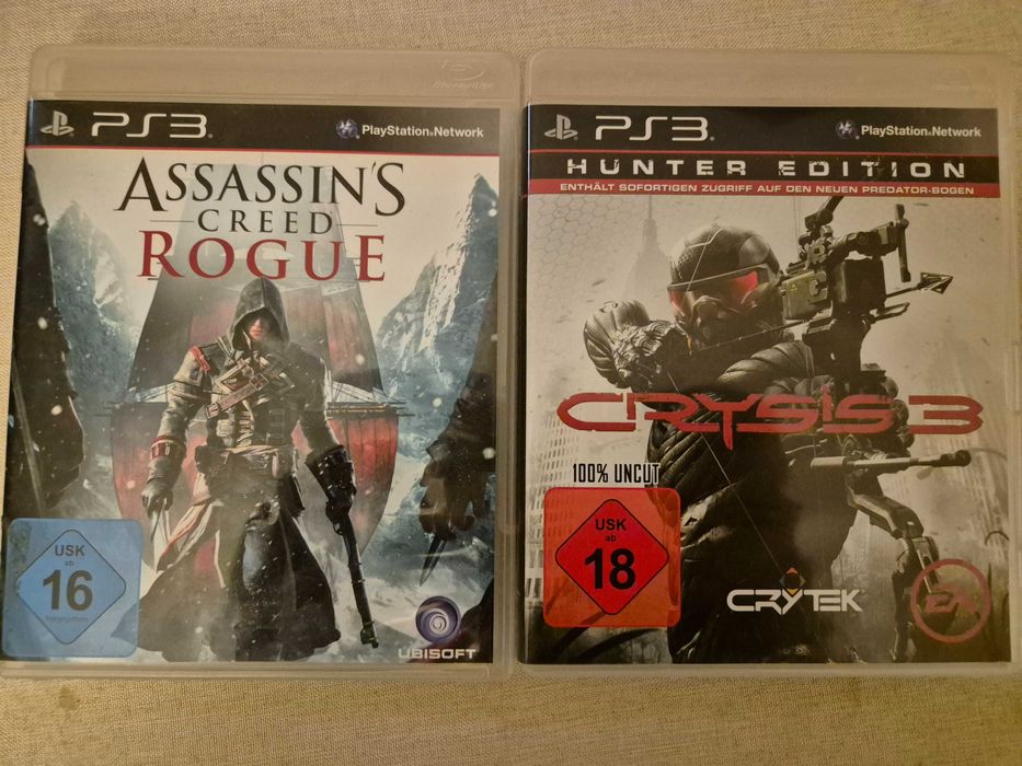 2 gry PS3 Assassin's Creed Rogue PL napisy i Crysis 3 dubbing PL