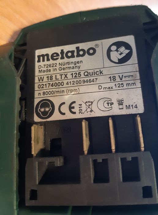 Metabo szlifierka akumulatorowa W18LTX 125Quick / szlifierka kątowa