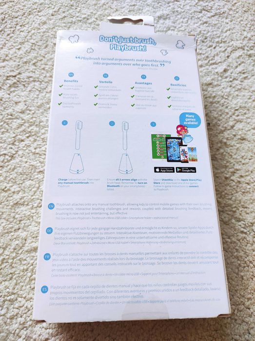 Playbrush szczoteczka do zębów dla dzieci z aplikacją gry niebieska