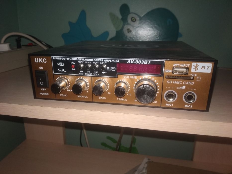 Комплект караоке!!! Усилитель  UKC AV 003 BT. Bluetooth  USB