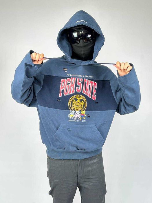 Project GR Grailz худі худи синяя кофта синя distressed opium y2k S M