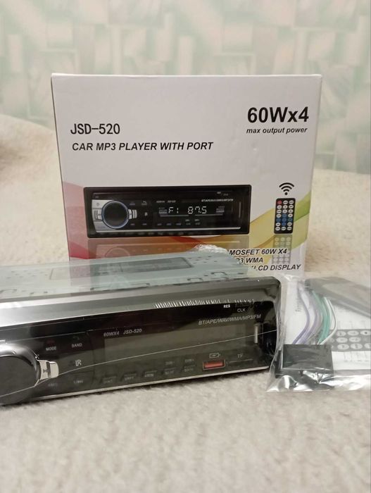 Автомагнітола JSD-520i 4x65W Bluetooth USB FM AUX модель цього року