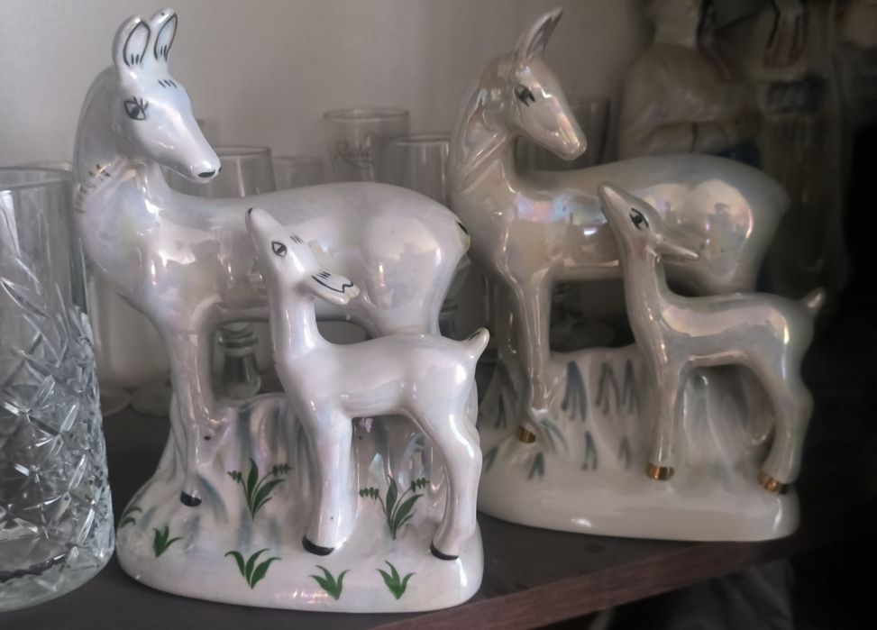 Фарфорова статуетка ссср Олениха з оленям