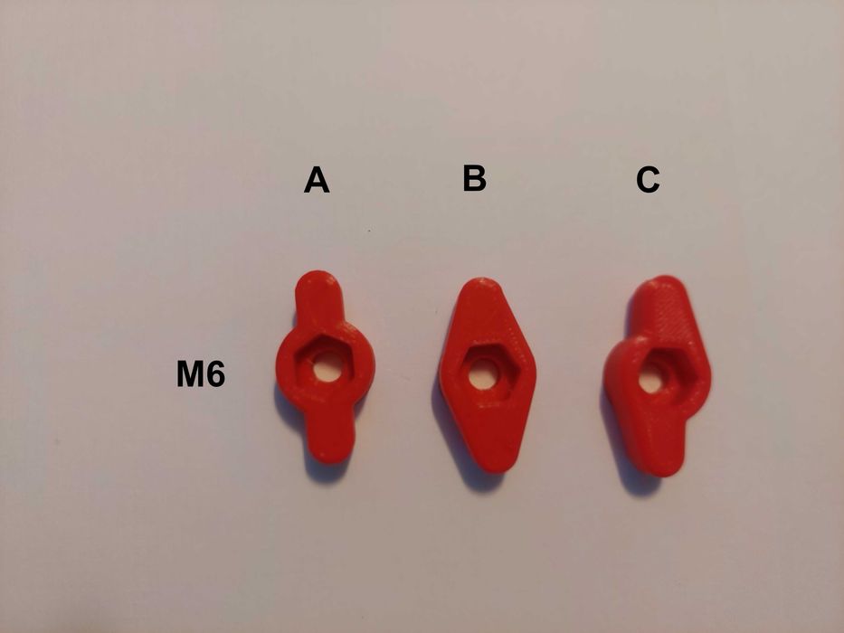 Nakrętka motylkowa M6 - zestaw 10 szt. -druk 3D
