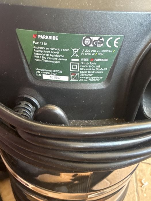 Aspirador de sólidos e líquidos Parkside