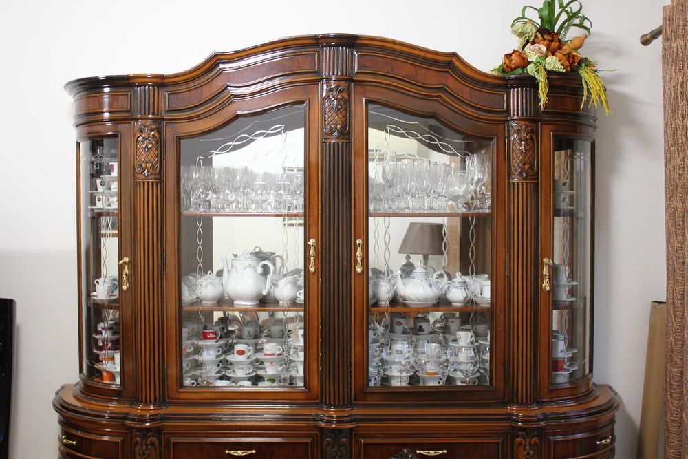 conjunto móveis sala madeira cerejeira