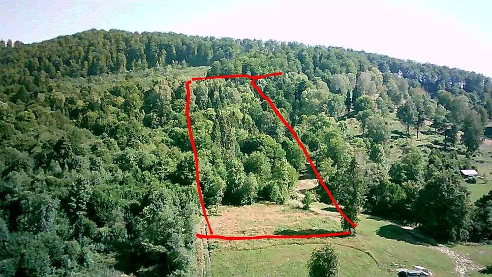 Działka w Bieszczadach  1,30 ha, w tym ponad hektar zadrzewiony