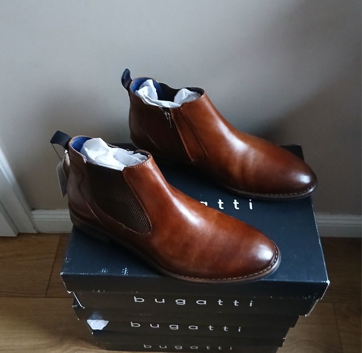 -50% Sztyblety skórzane Bugatti. R. 44 i 43.