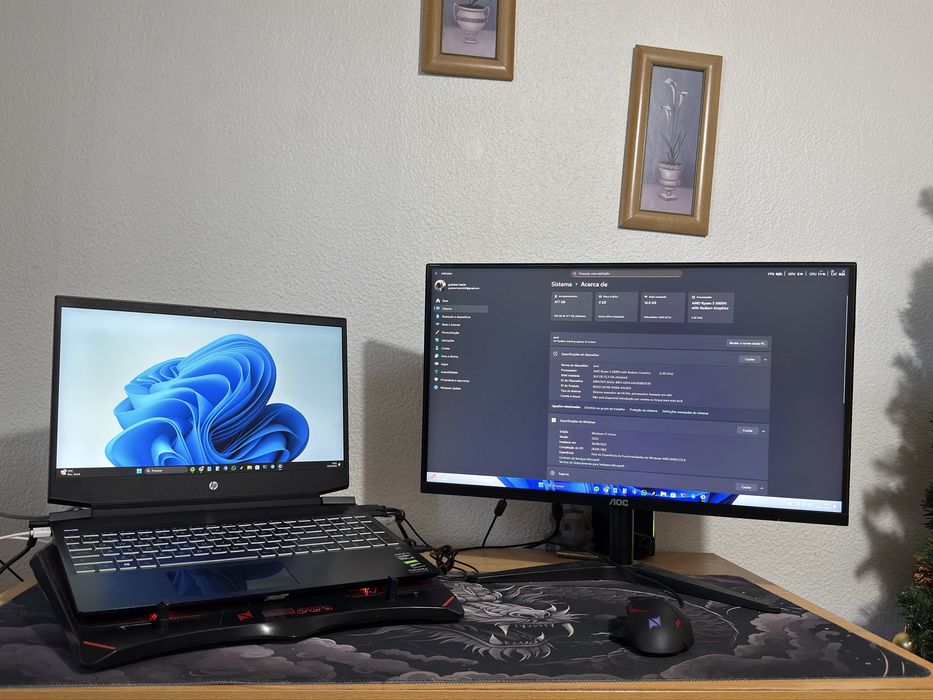Pack Gaming Completo – HP Pavilion GTX 1650 + Monitor AOC 24”
