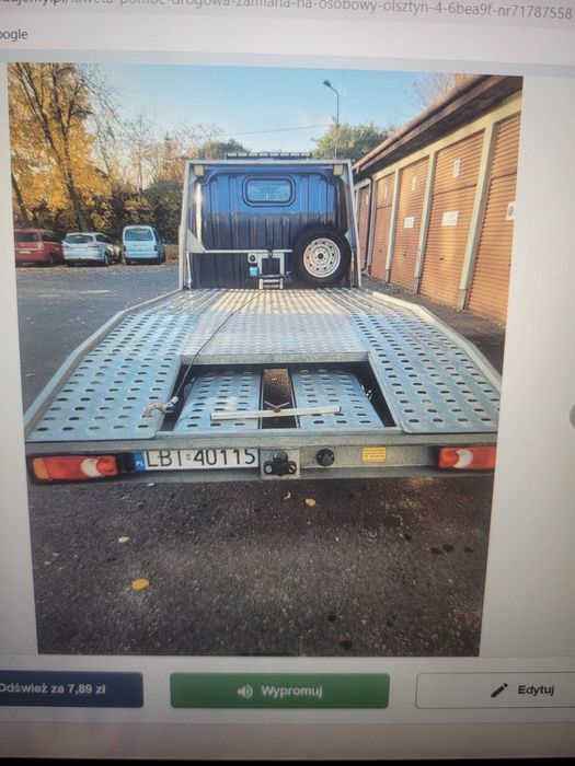 Laweta Pomoc Drogowa zamiana na osobowy      24500 zł