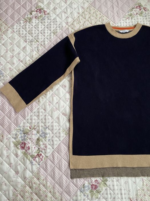 Granatowy sweter bluza z rozcięciami 2XL 44 jasper conran premium