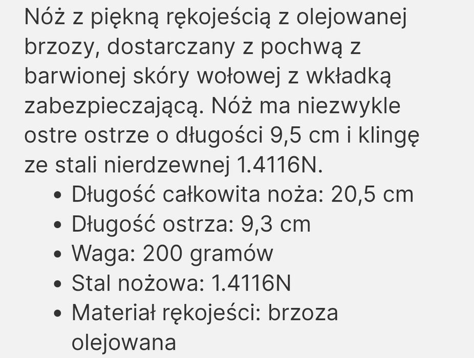 Nóż  Brusletto z etui