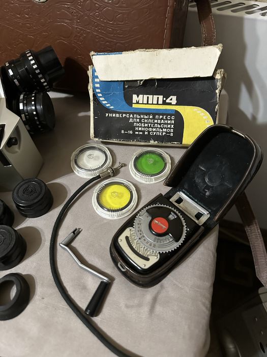 Кинокамера «Киев-16У» Антиквариат, отличный комплект, СССР