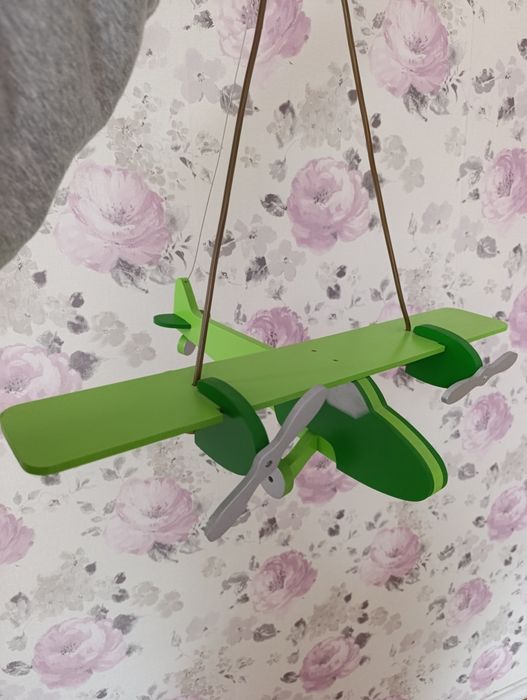 Lampa zielony samolot, lampa do pokoju dla chłopca