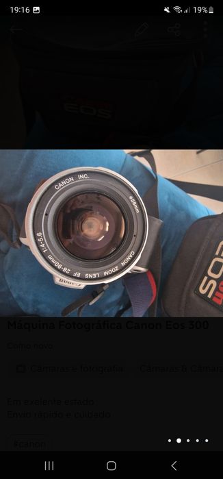 Máquina fotográfica Canon eos 300+ objectiva