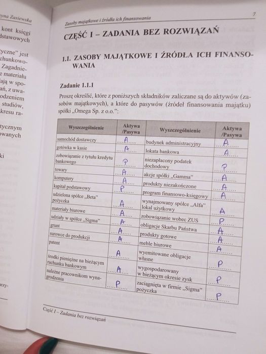 Zbiór zadań z podstaw rachunkowości SKwP