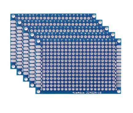 Двостороння монтажна макетна плата розміром 4x6 см