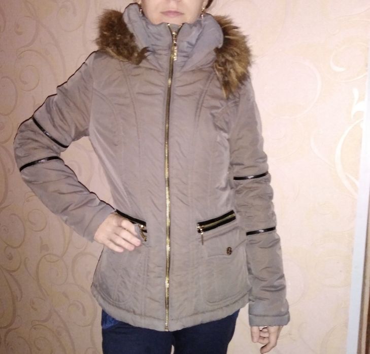 Пальто куртка пуховик зима і осінь 40-42 розмір жіночі