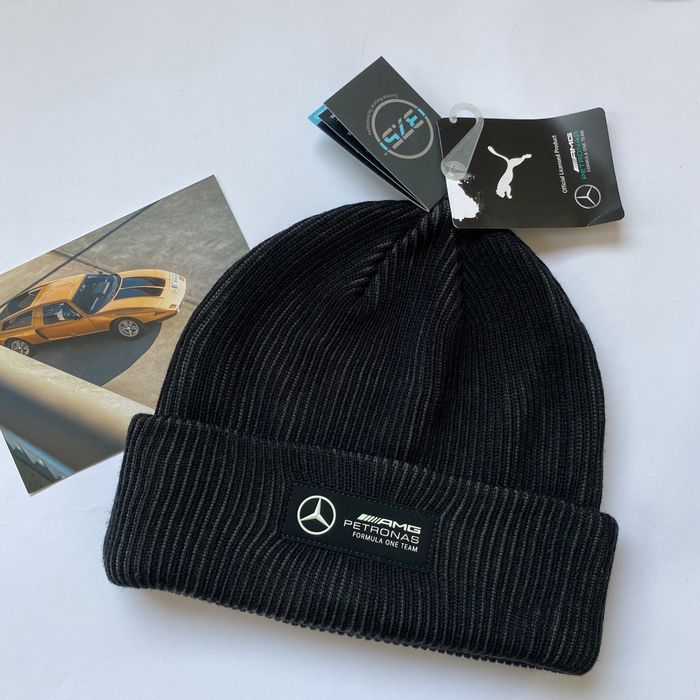 Шапка mercedes f1 classic cuff beanie