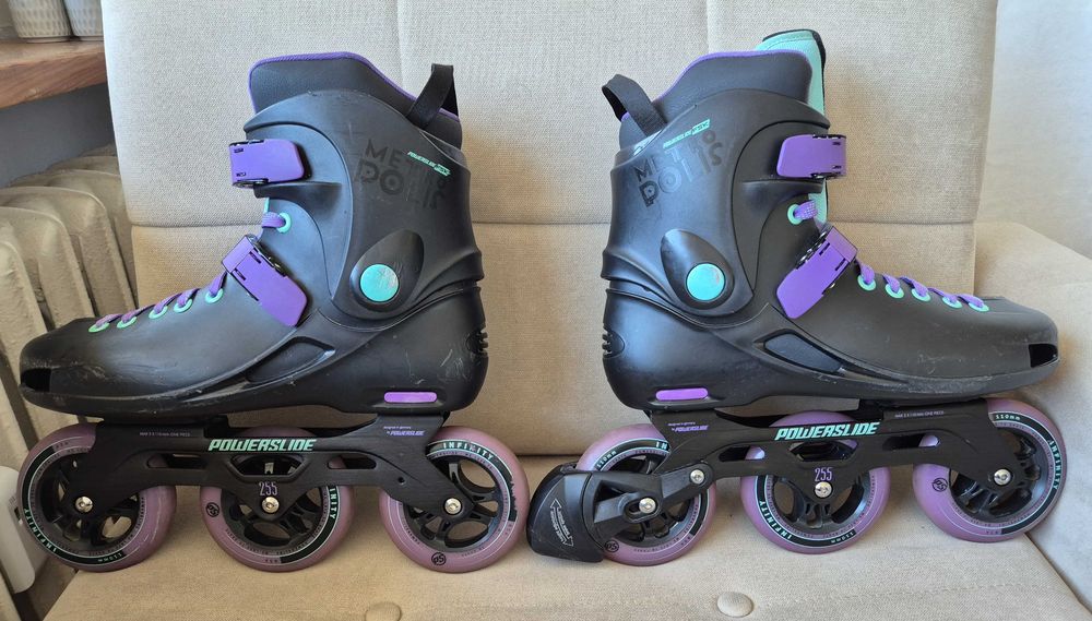 Powerslide Metropolis 110 FSK Supercruiser, EU 44–45, 3x110 Infinity 85A, Wicked ABEC 7, MyFit Fat Boy liner, termoformowane