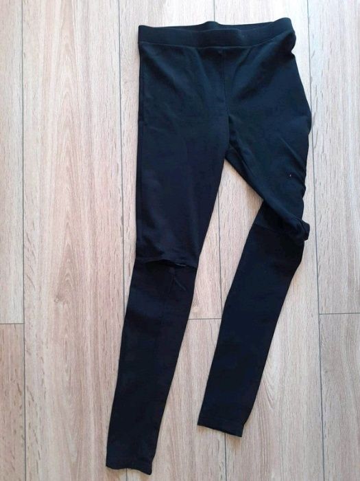 Grube legginsy z rozcięciami na kolanach 34 H&M