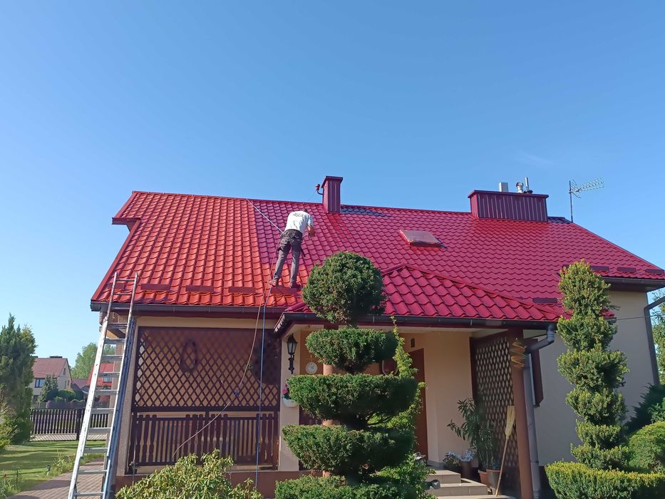 Malowanie dachów  Mycie dachu