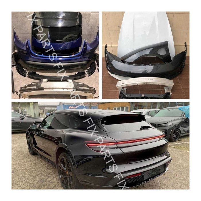 Бампер Porsche Taycan Cross Turismo 4 ориг. решетка, фары, усилитель