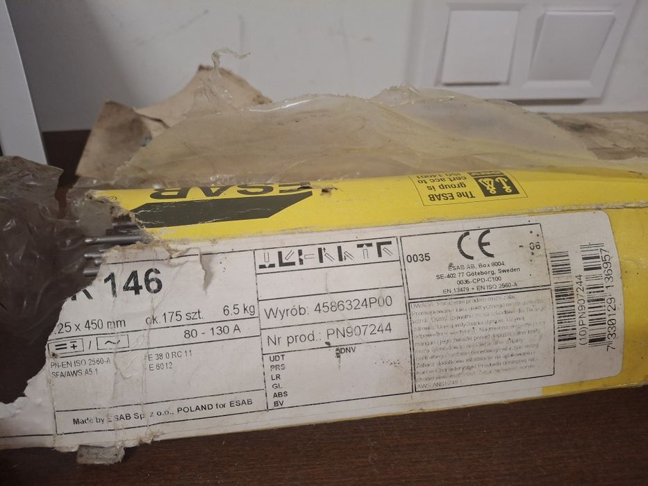 Elektrody Esab ER146 oraz Baildon EA146 - razem ok. 11kg