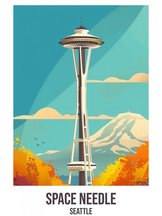 Plakat 30x40cm Space Needle