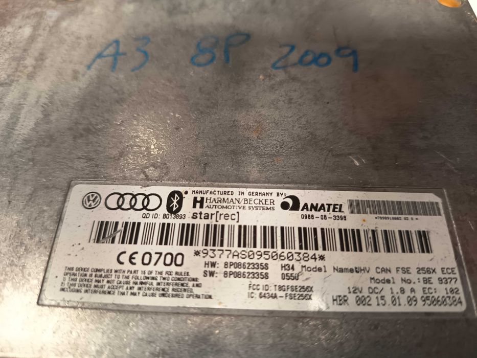 Módulo Bluetooth Audi A3  Ref: 8P0862335S