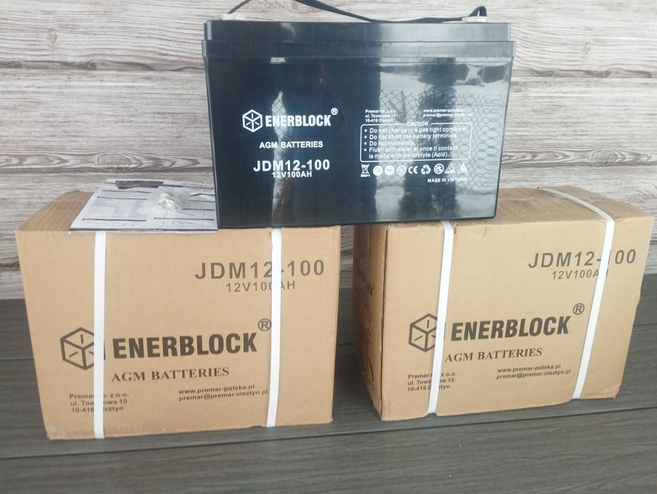AGM акумулятор Enerblock 12V 100Ah новий для інвертора, ДБЖ, сонячних