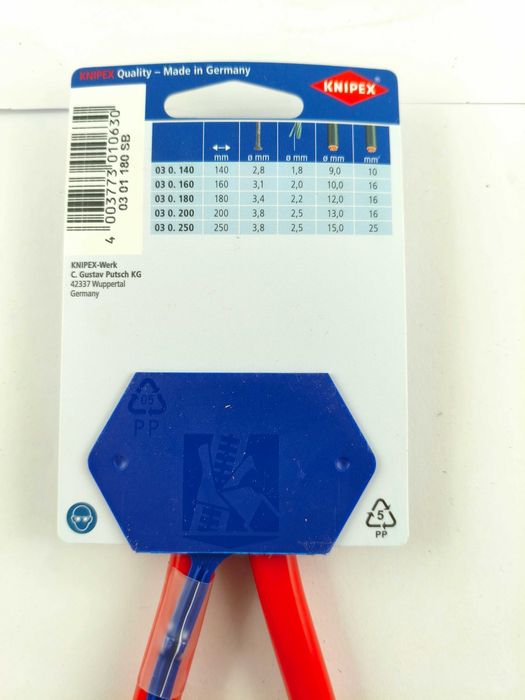 Szczypce Uniwersalne KNIPEX PVC 180 MM