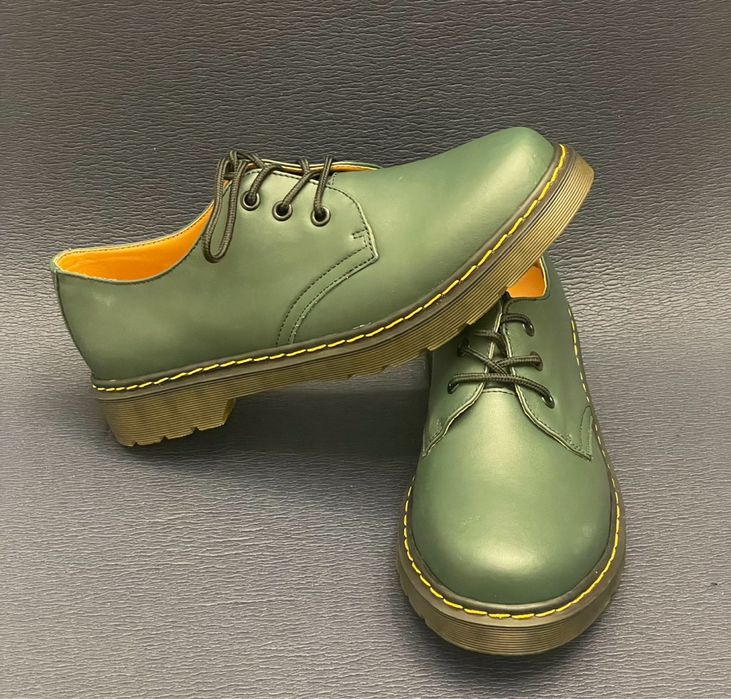 Półbuty glany derby oksfordy eleganckie klasyczne zielone martensy