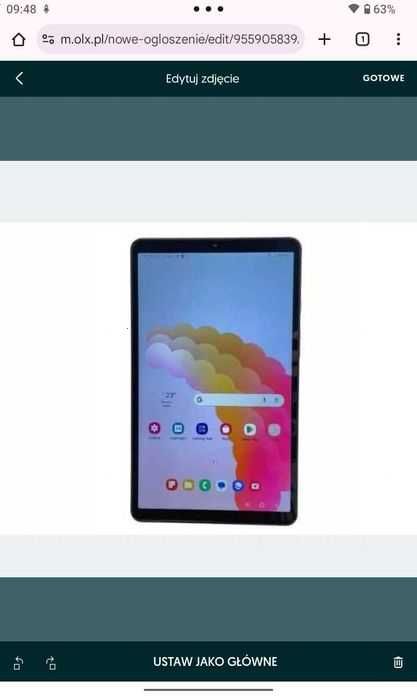 ŁADNY tablet Samsung  A9+ 5G. Pamięć 4/64 gb .W pelni sprawny.
