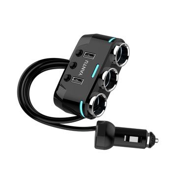 Rozdzielacz gniazda zapalniczki B39 Typ C - 3 gniazda+2xUSB-2,1A 100W