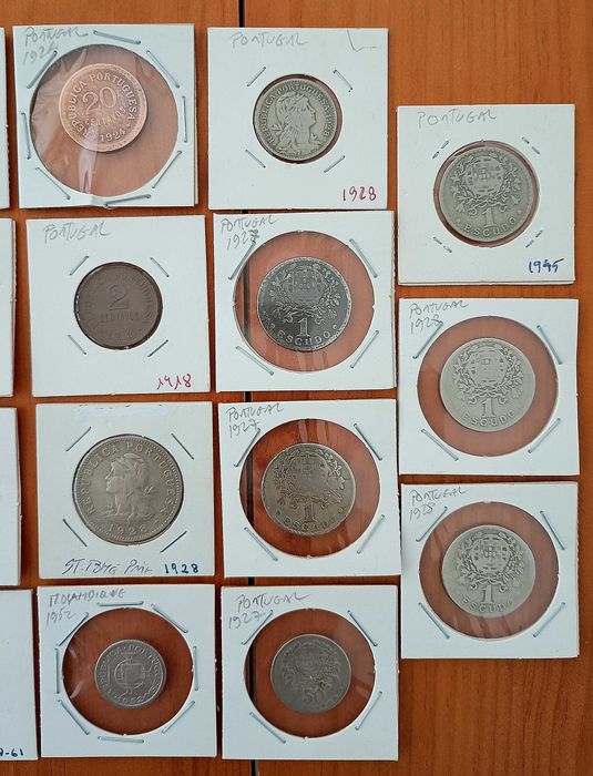 Lote de moedas antigas