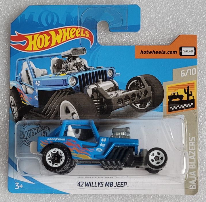 Willys MB Jeep niebieski Hot Wheels