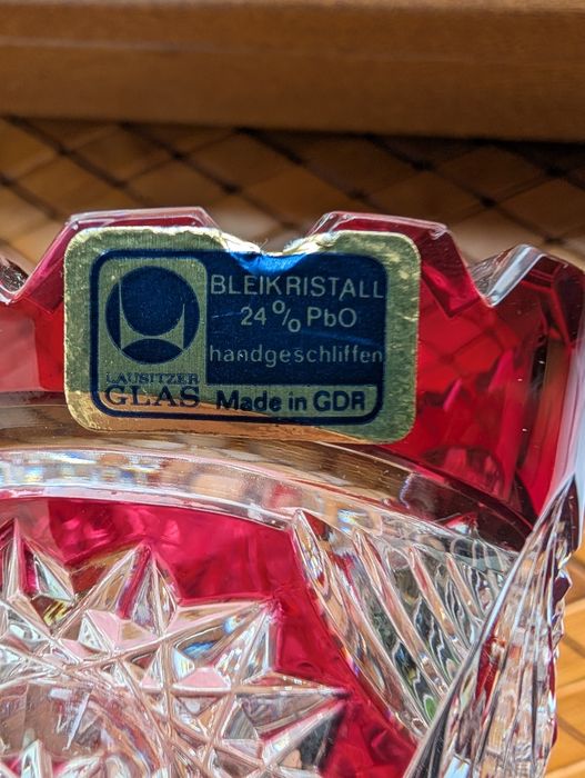 Wazon kryształowy Lausitzer Glas DDR