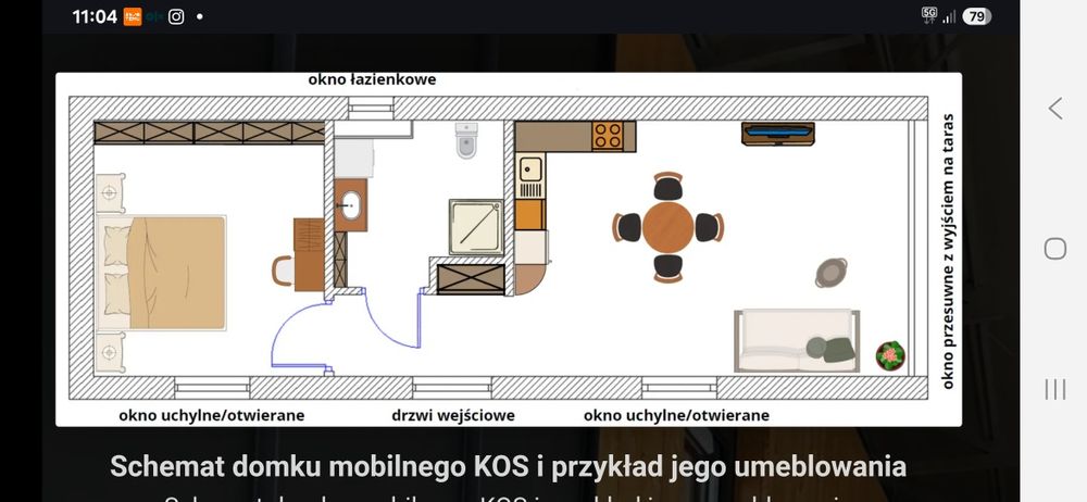 Dom modułowy 45m2 do umeblowania