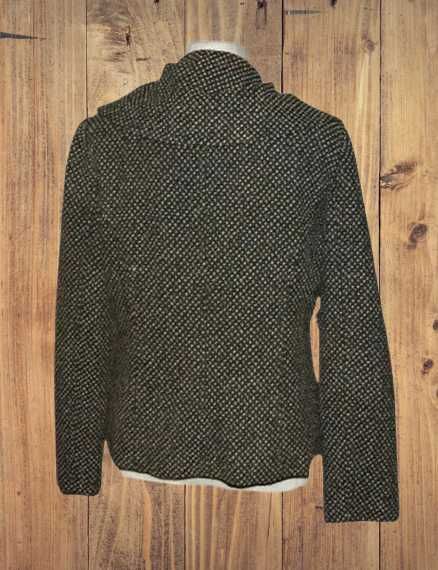 Jesienna  kurtka z tkaniny z wełną z dużym kołnierzem XL/42 | 168E