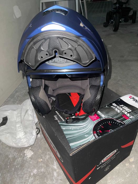 CABERG DUKE II AZUL MATE Capacete Modular + Auricular SHAD + Pinlock NOVO
