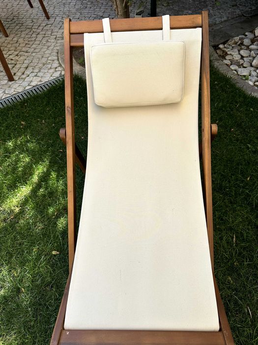 Conjunto de 2 espreguiçadeiras de jardim em madeira - Set of 2 wooden garden loungers