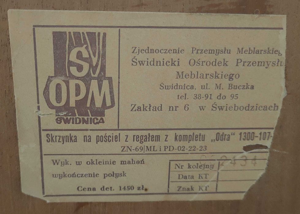 Kredens/wirtyna lata 60. fornir lakierowany stan BDB