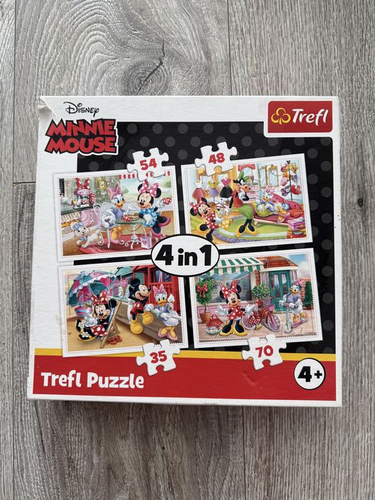 Puzzle Myszka Minnie 4 obrazki