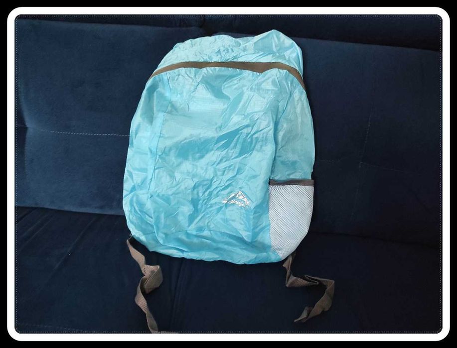 Nowy błękitny plecak plecaczek saszetka woreczek bardzo lekki